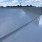 Roof with protective seal applied