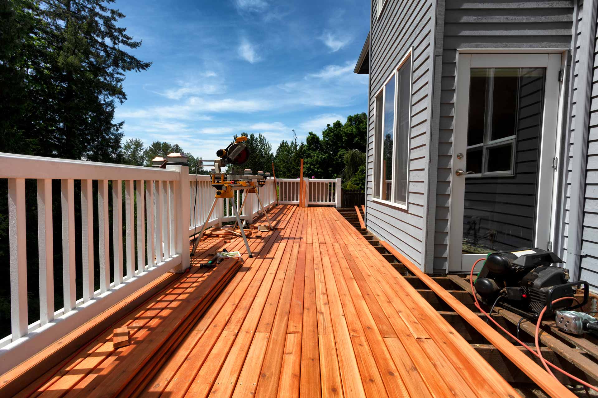 New deck, mid-construction