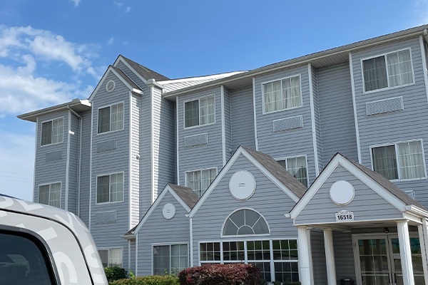 New roof installed on apartment building by Betz Exterior Solutions