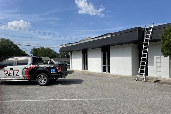 Betz Exterior Solutions truck in parking lot