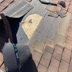 Storm damaged roof