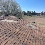 Storm damaged roof